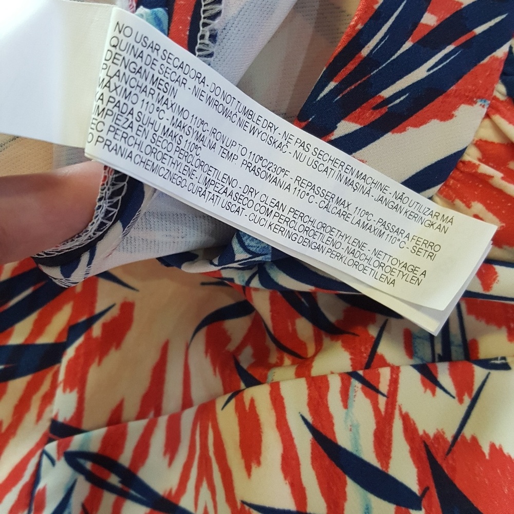 Zara Basic Elastic Aline Full Tropical Print Skirt - image 4